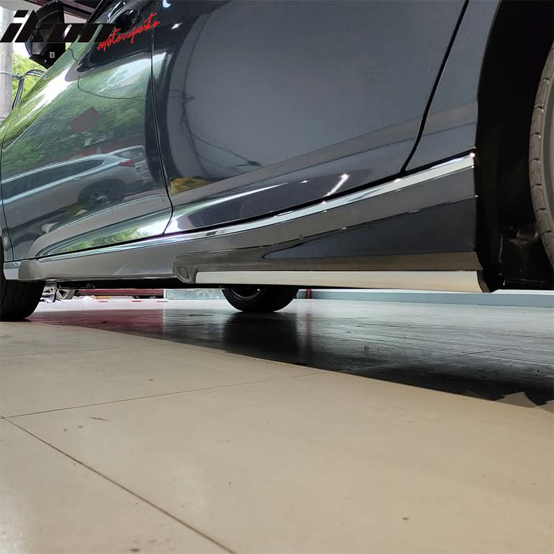 2018-2022 Honda Accord Sedan Gloss Black Side Skirts Rocker Pannel PP