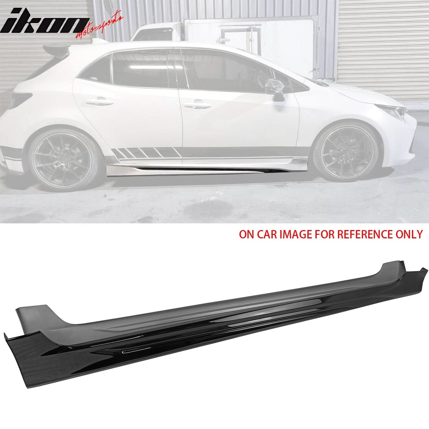 2019-2025 Toyota Corolla M Style Gloss Black Side Skirts Rocker Pannel