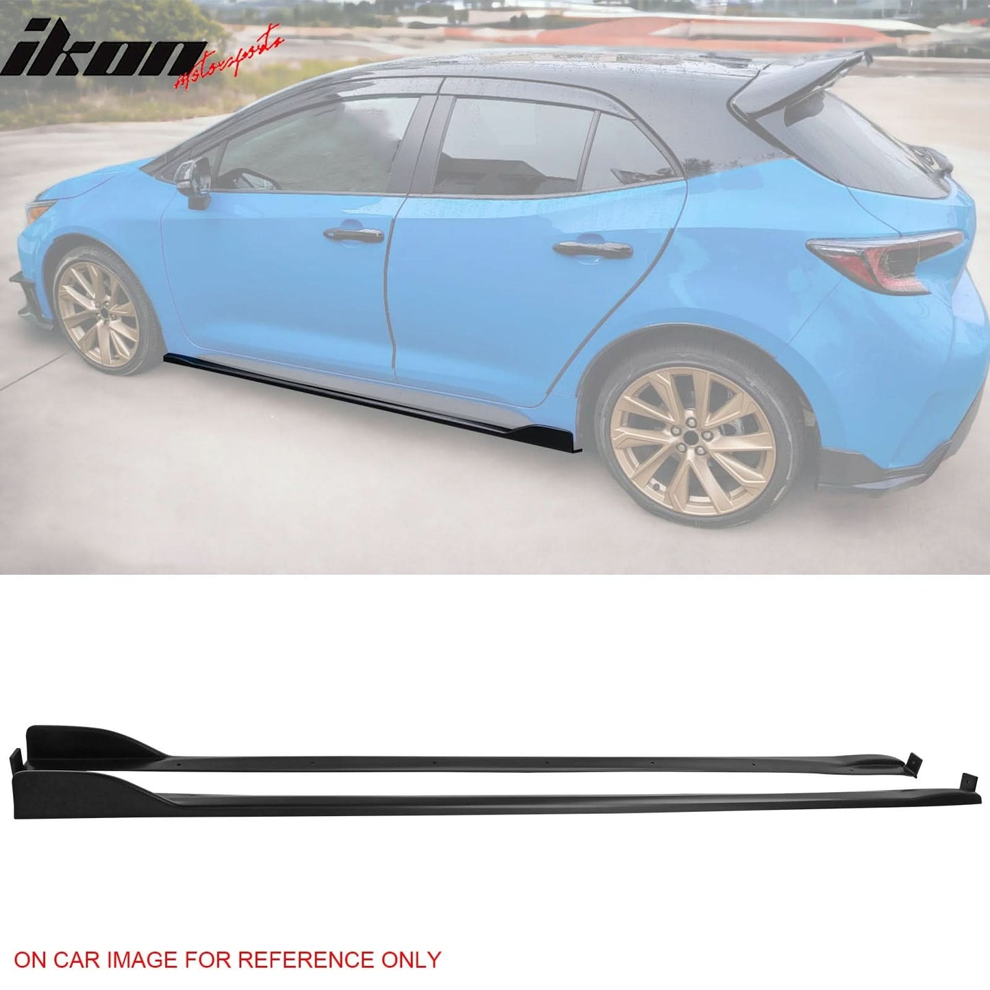 2019-2025 Toyota Corolla T Style Matte Black Side Skirts Rocker Pannel