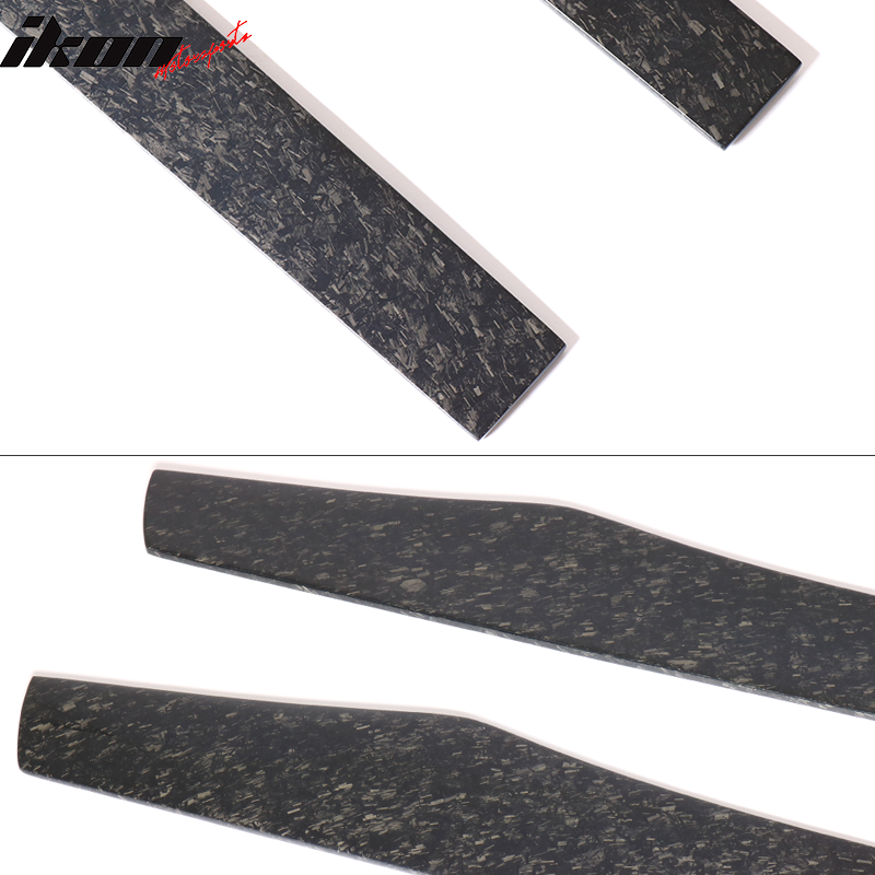 77.5" Side Skirt Extension Flat Bottom Line Lip - Forged Carbon Fiber