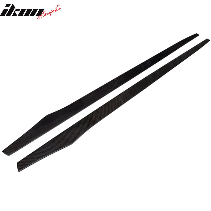Universal 85.5" Flat Bottom Line Lip Carbon CF Side Skirt Extension