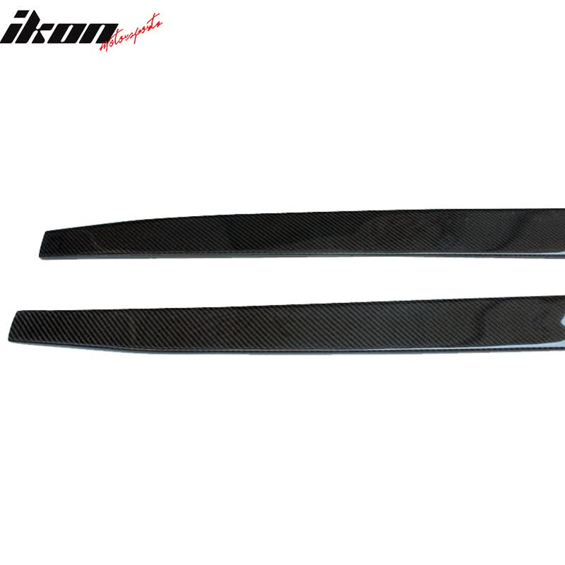 Universal 85.5" Flat Bottom Line Lip Carbon CF Side Skirt Extension