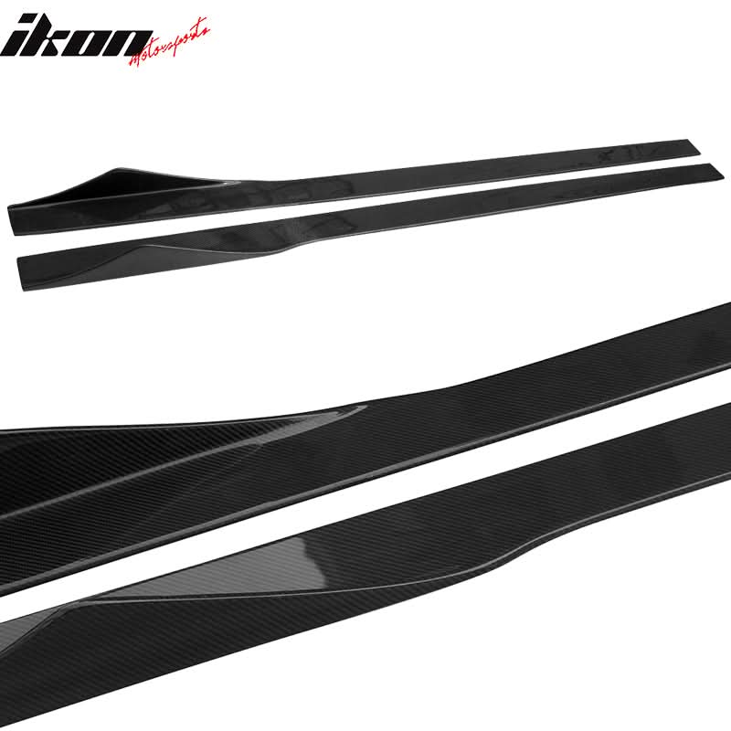 Universal 75 Inches Side Skirt Extension Splitter Lip Carbon Fiber CF