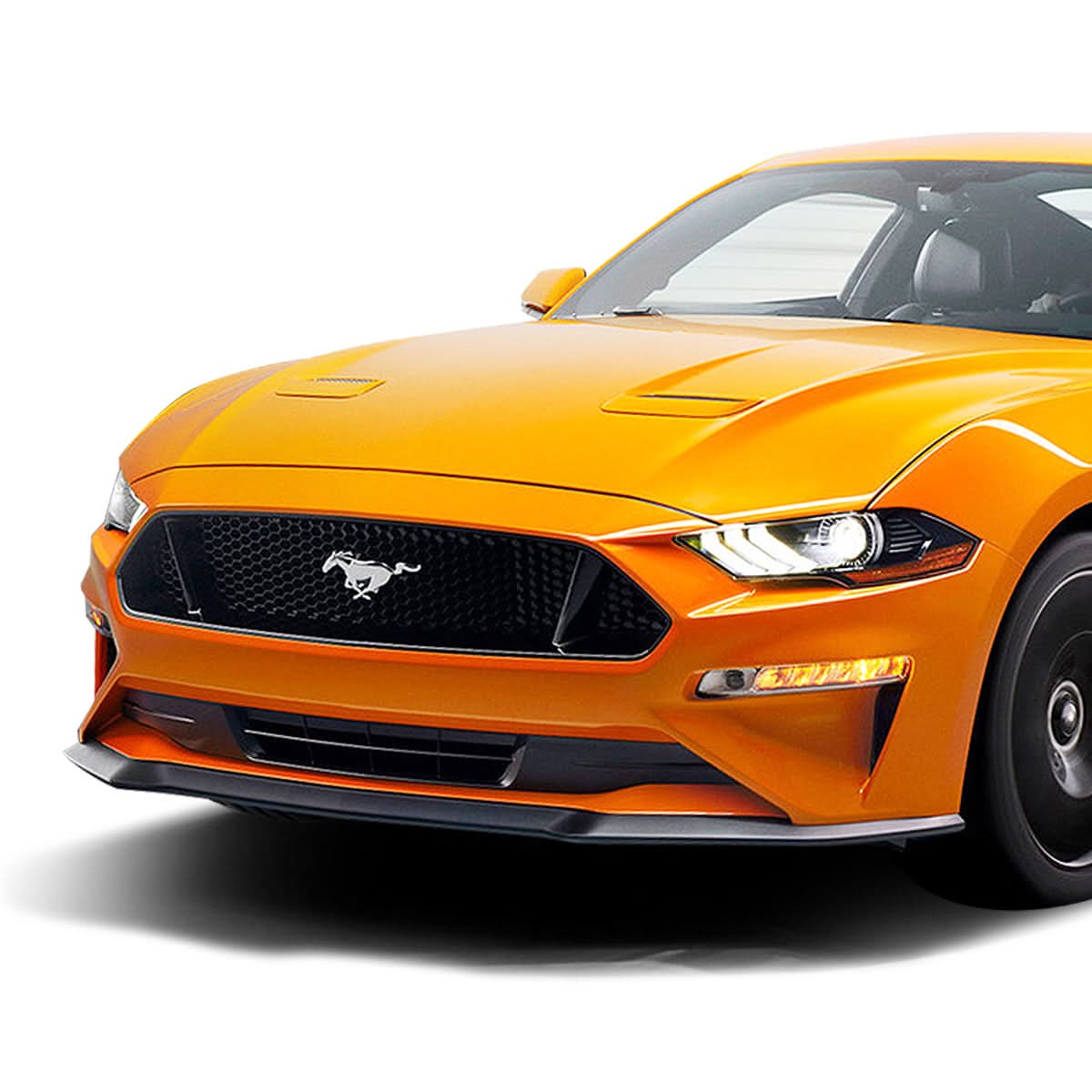 2015-2017 Ford Mustang GT Style Front Bumper Lip - Matte Black