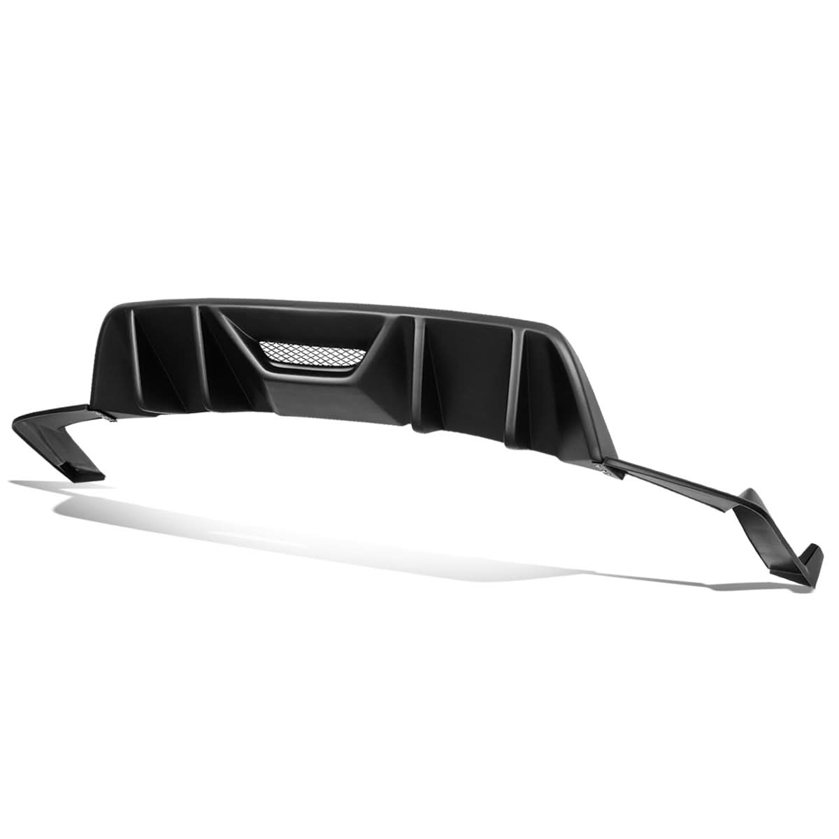 2015-2017 Ford Mustang Quad Fin Rear Diffuser - Matte Black