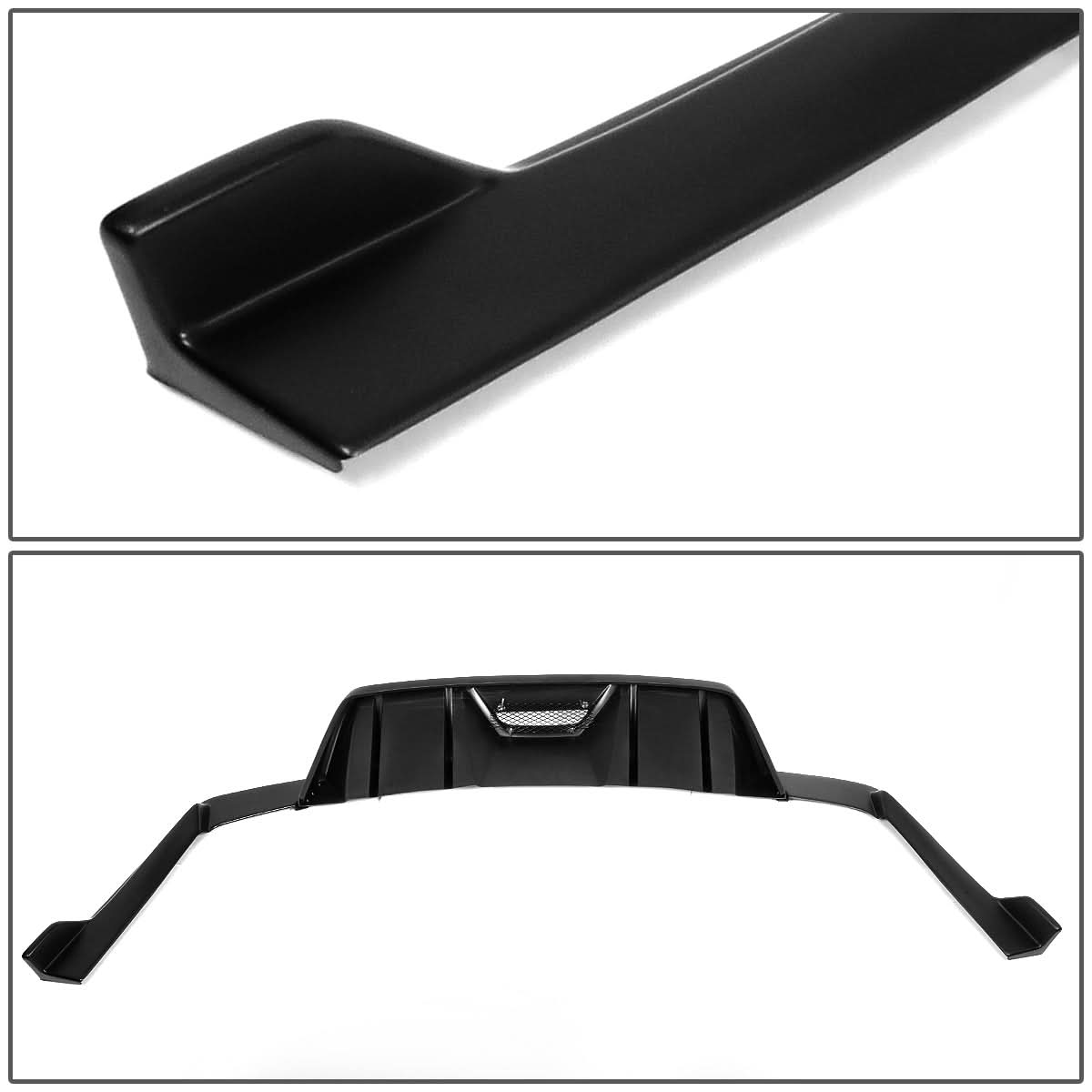 2015-2017 Ford Mustang Quad Fin Rear Diffuser - Matte Black