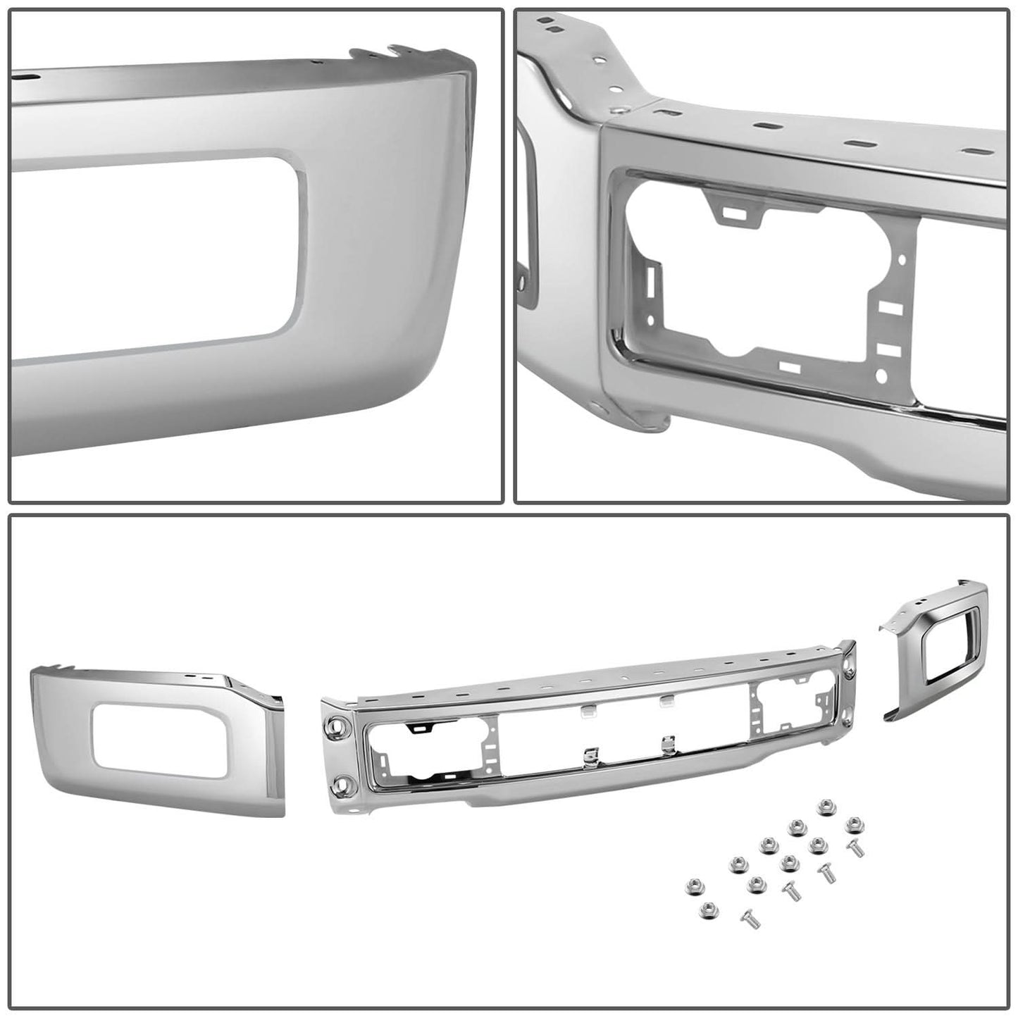 2018-2020 Ford F-150 Front Bumper Cover w/ Fog Lamps - Stamped Steel