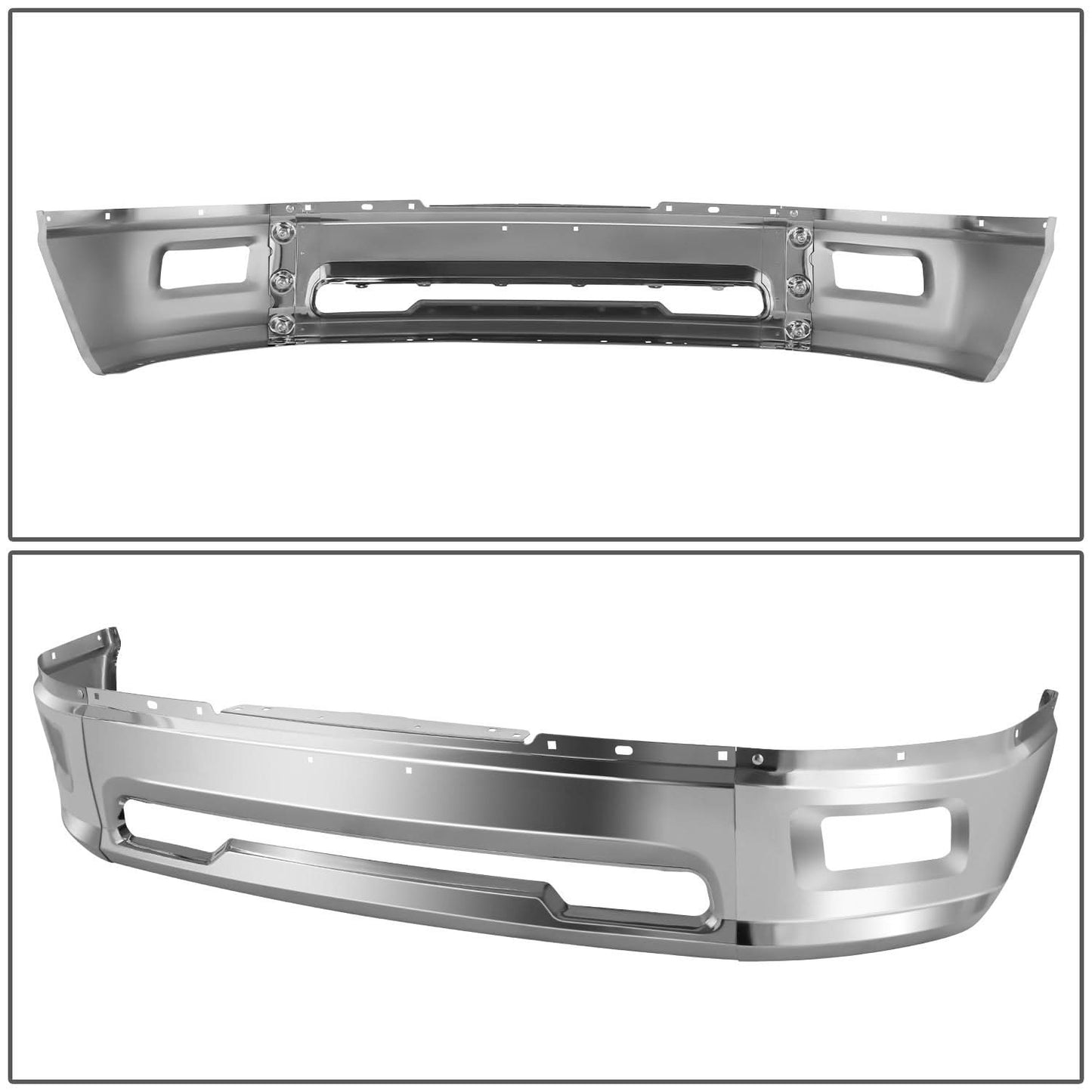 2009-2012 Dodge Ram 1500 Chrome Front Bumper Cover w/ Fog Lamp Cutouts