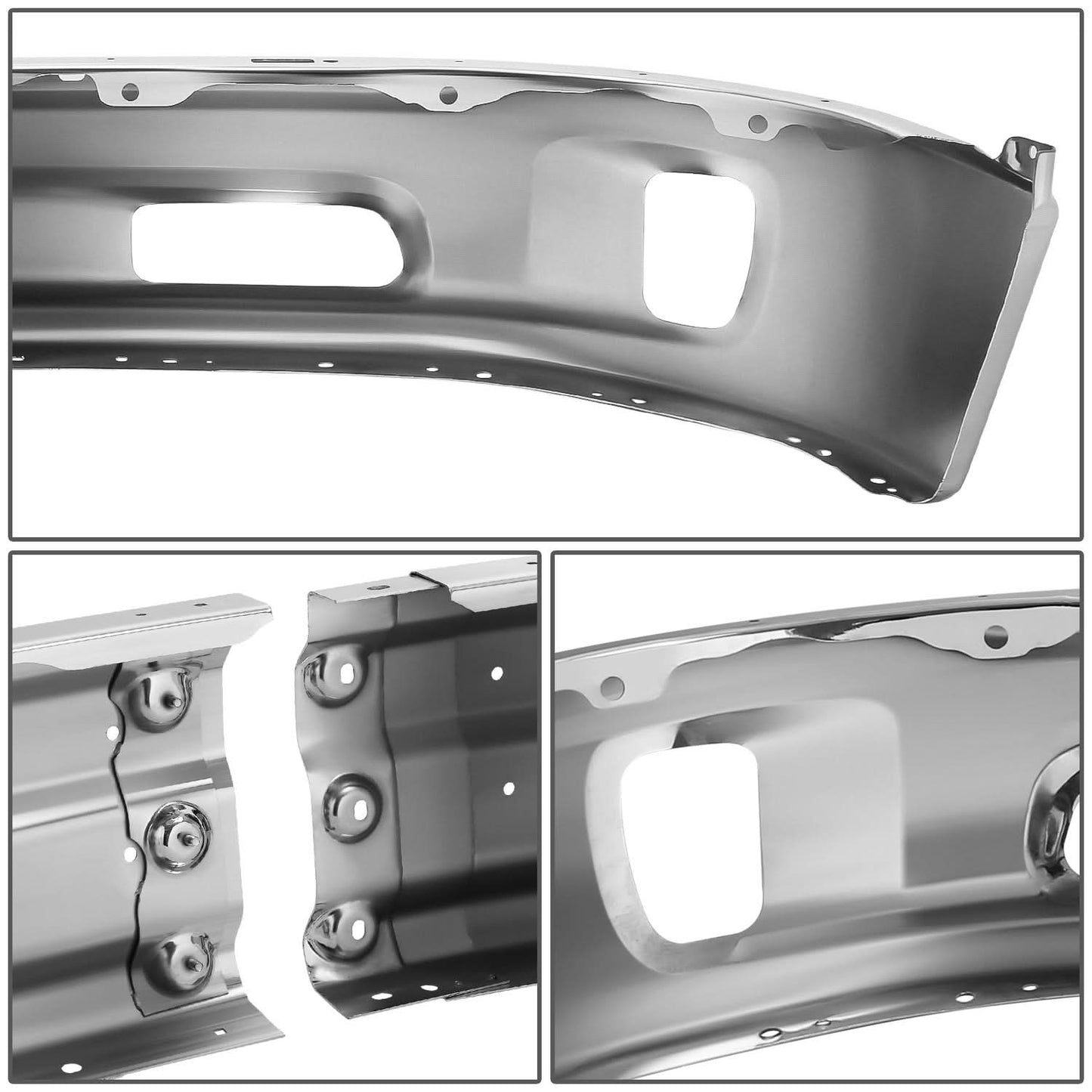 2013-2018 RAM 1500 Chrome Front Bumper Cover with Fog Light Holes