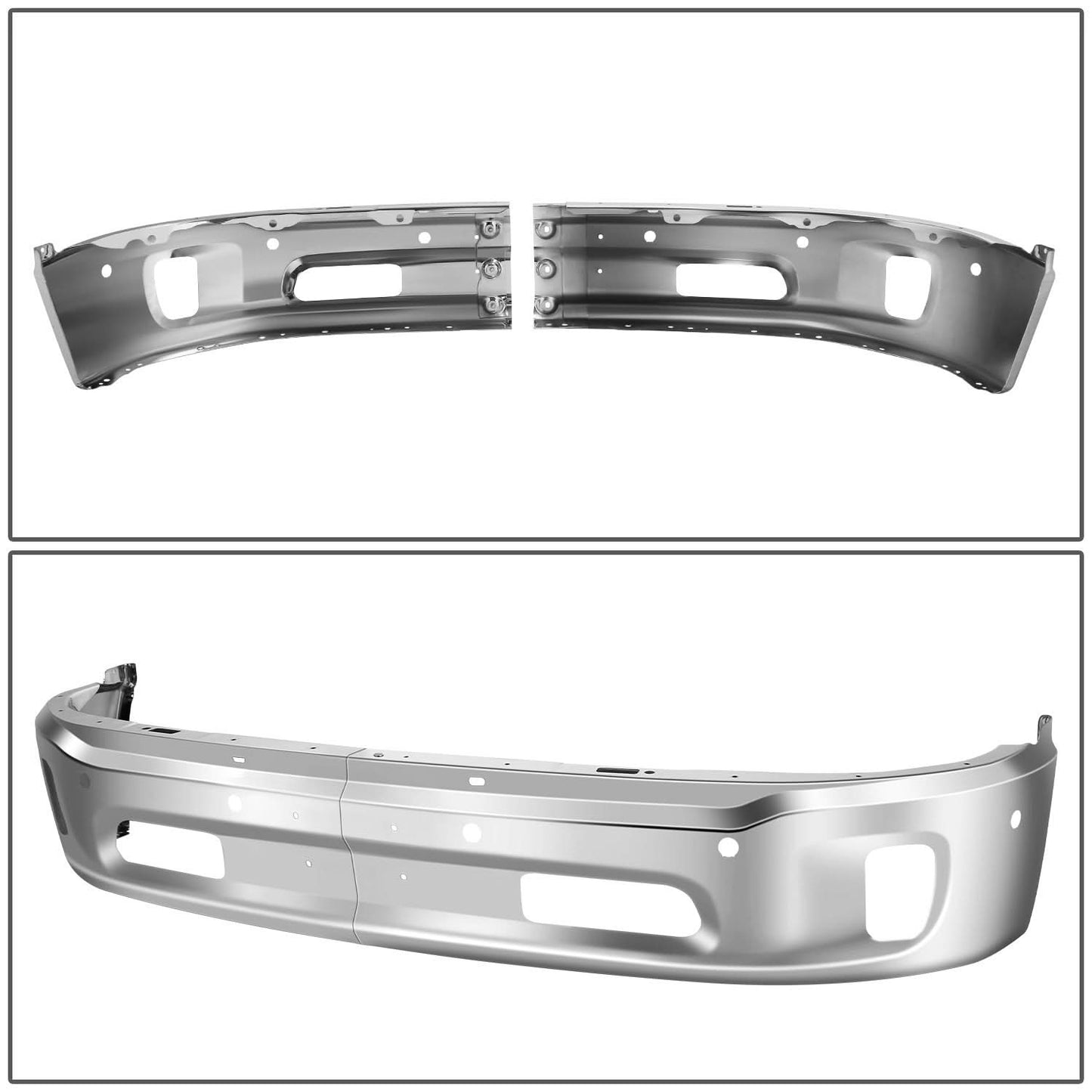 2013-2018 RAM 1500 Chrome Front Bumper Cover w/ Fog Light Holes