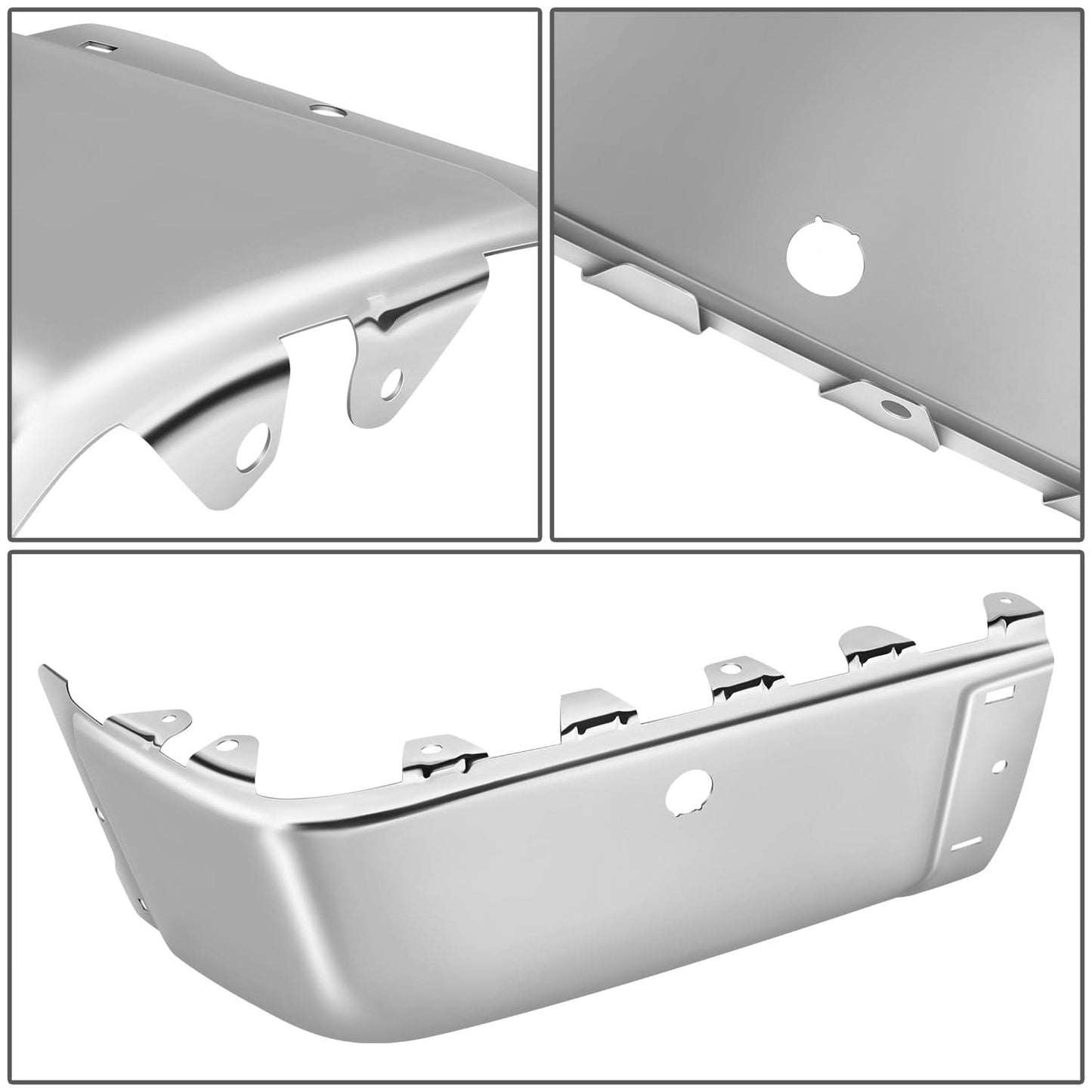07-14 Chevrolet Silverado GMC Sierra Rear Bumper Cover Chrome Left