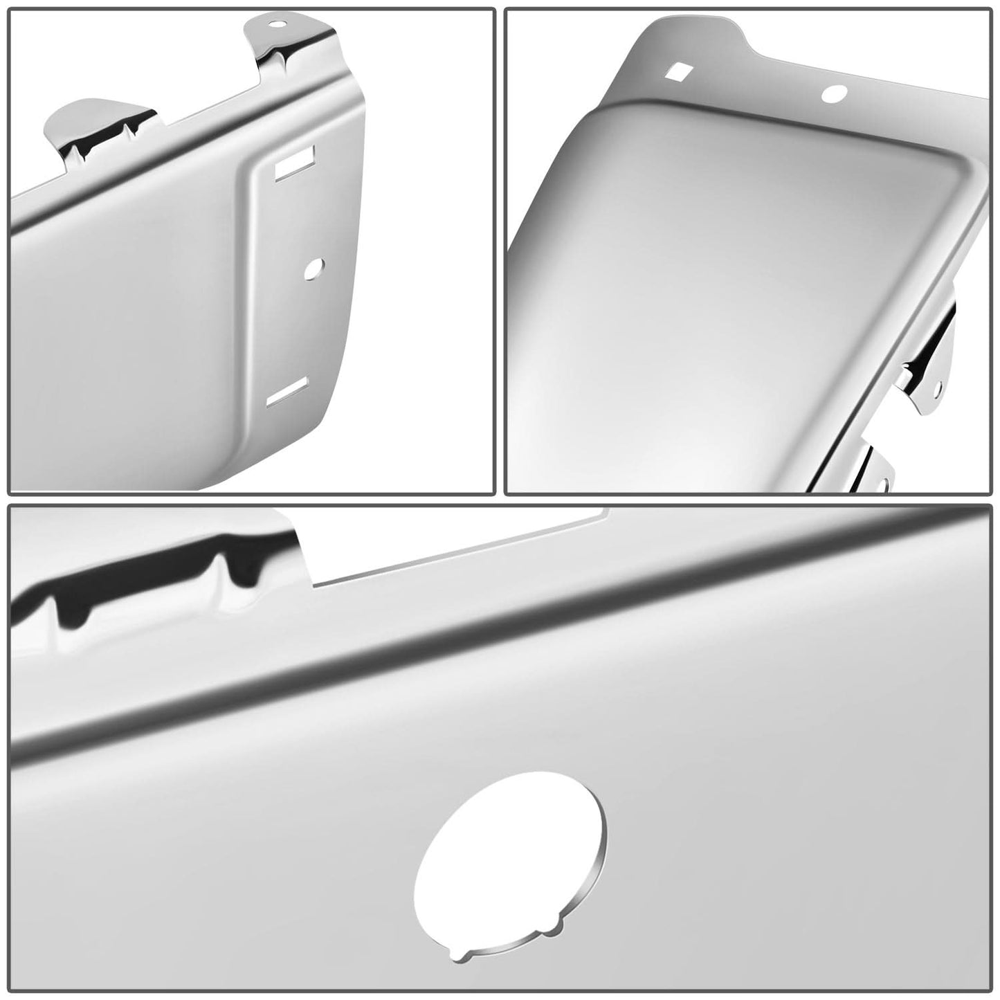 07-14 Chevrolet Silverado GMC Sierra Rear Bumper Cover Chrome Left