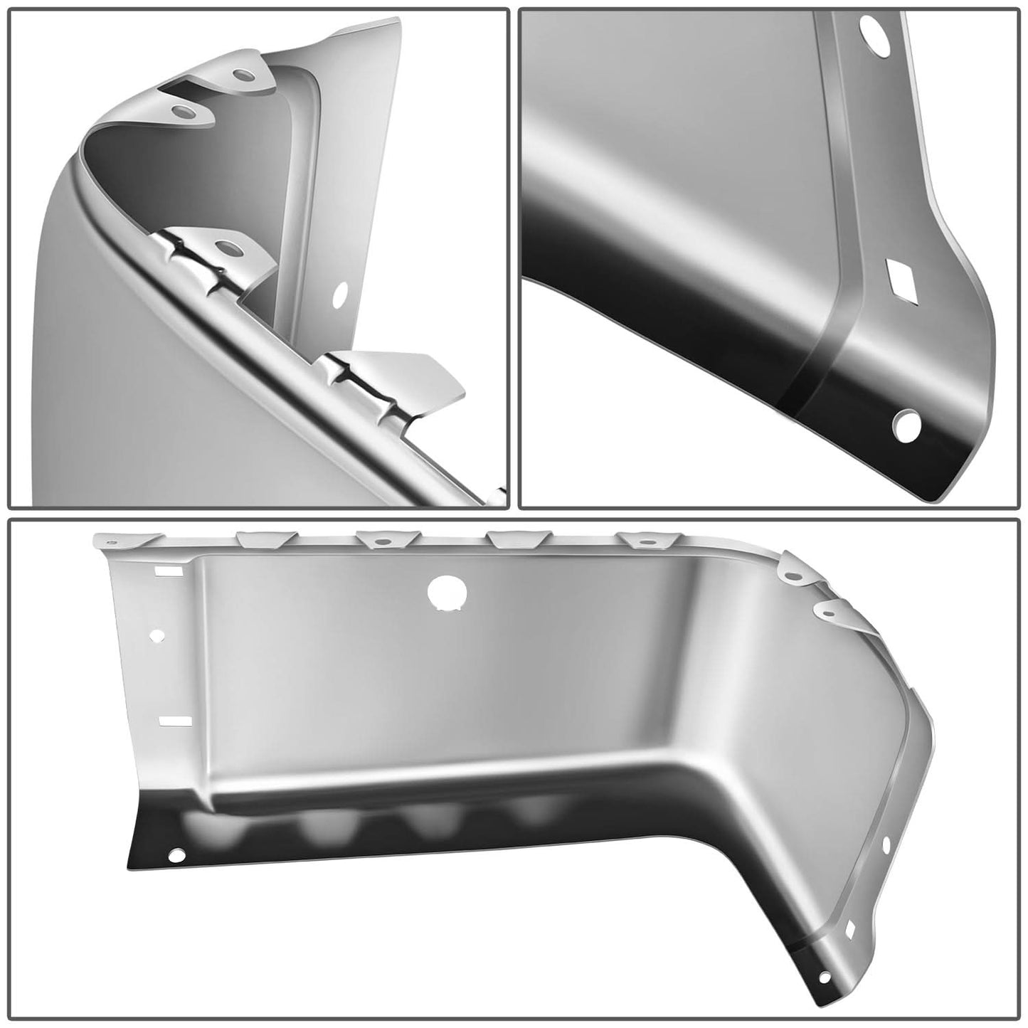 07-14 Chevrolet Silverado GMC Sierra Rear Bumper Cover Chrome Left
