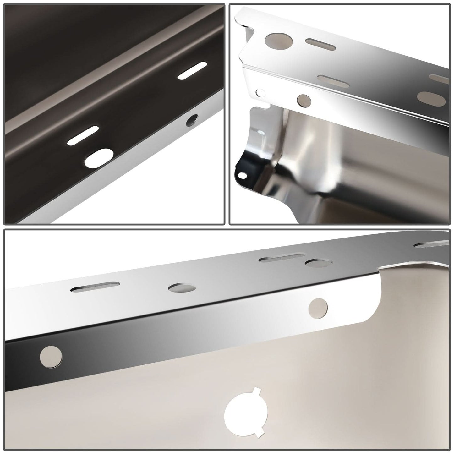 09-14 Ford F-150 Fleetside Rear Bumper Cover w/ Sensor Holes Chrome