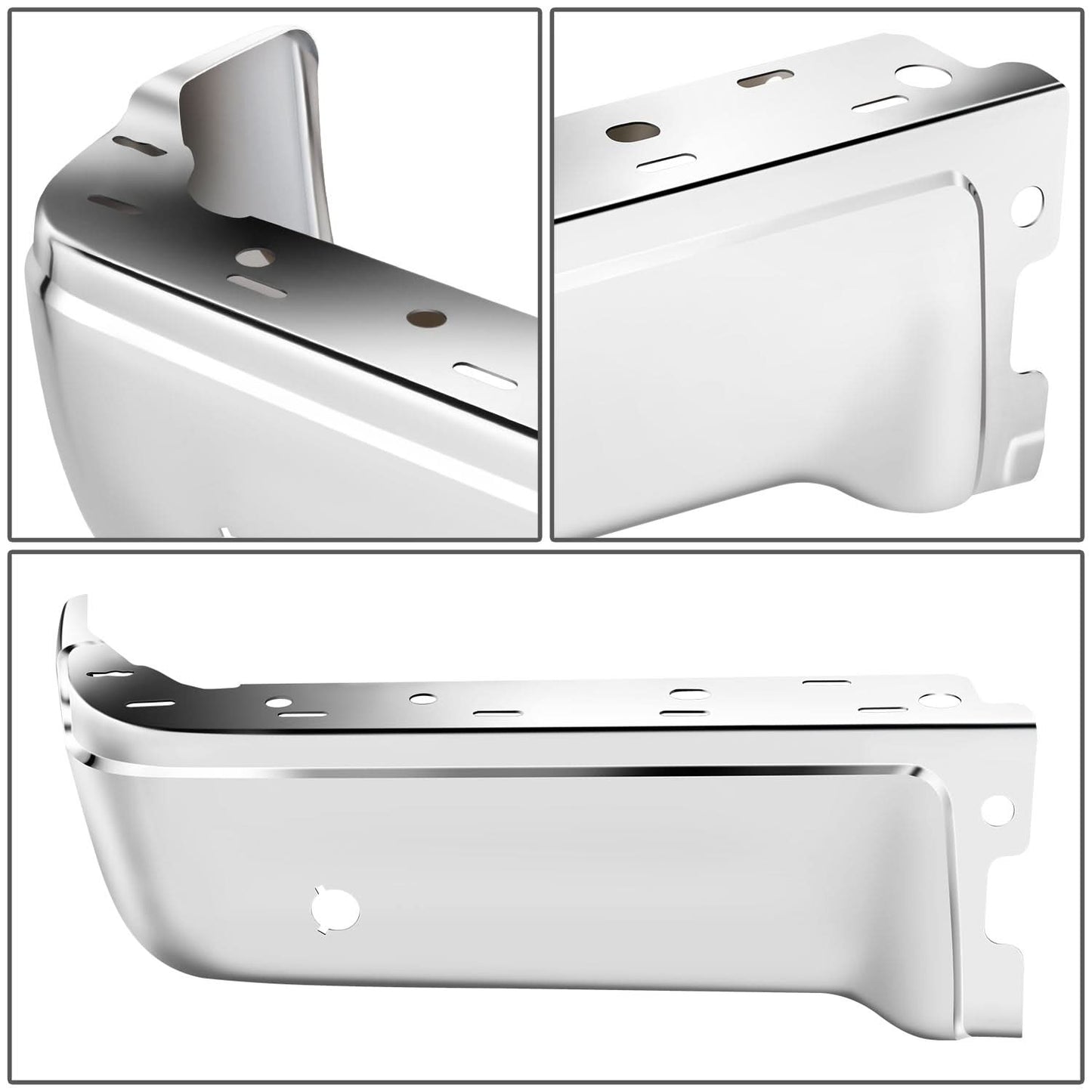 09-14 Ford F-150 Fleetside Rear Bumper Cover w/ Sensor Holes Chrome
