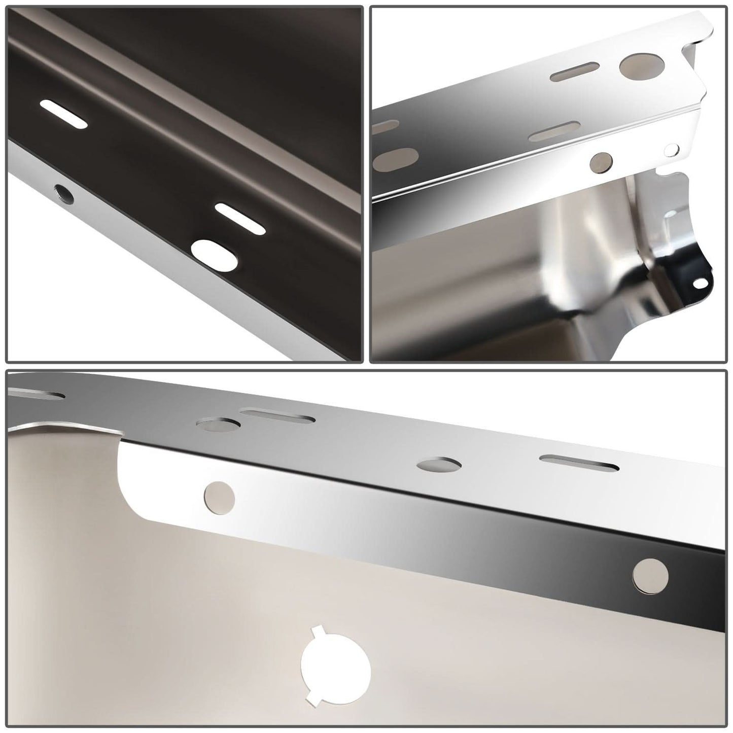 2009-2014 Ford F-150 Rear Bumper Cover - Chrome with Sensor Holes
