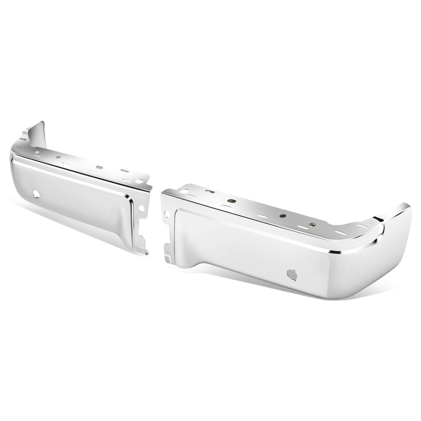 09-14 Ford F-150 Fleetside Rear Bumper Cover w/ Sensor Holes Chrome