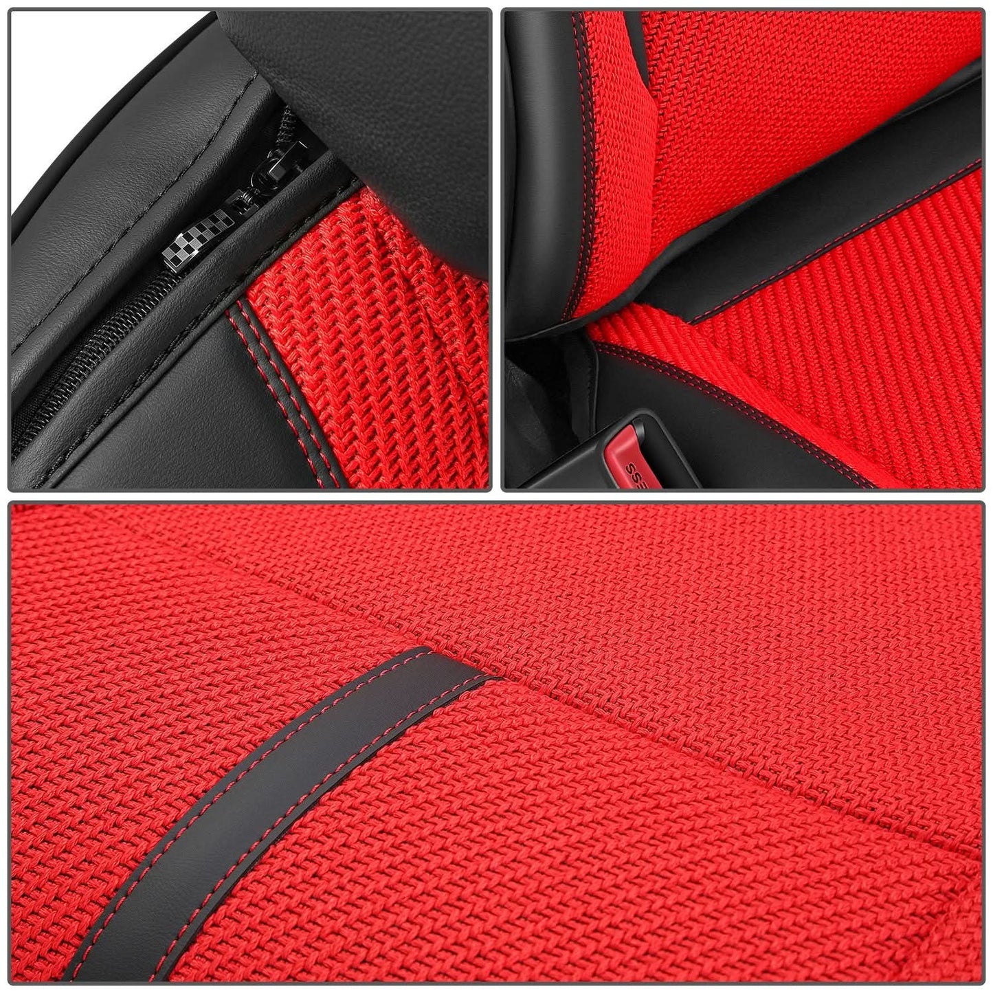Drive Series Full Set Seat Covers - Black/Red