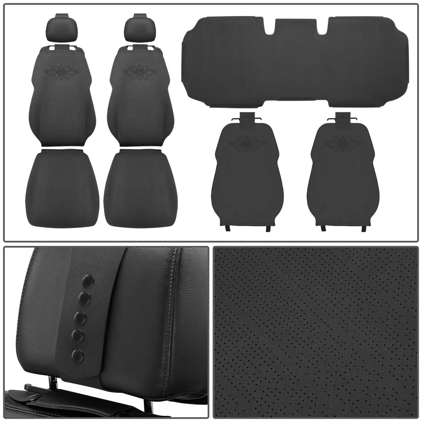 Protex Plus Full Set Seat Covers - Black