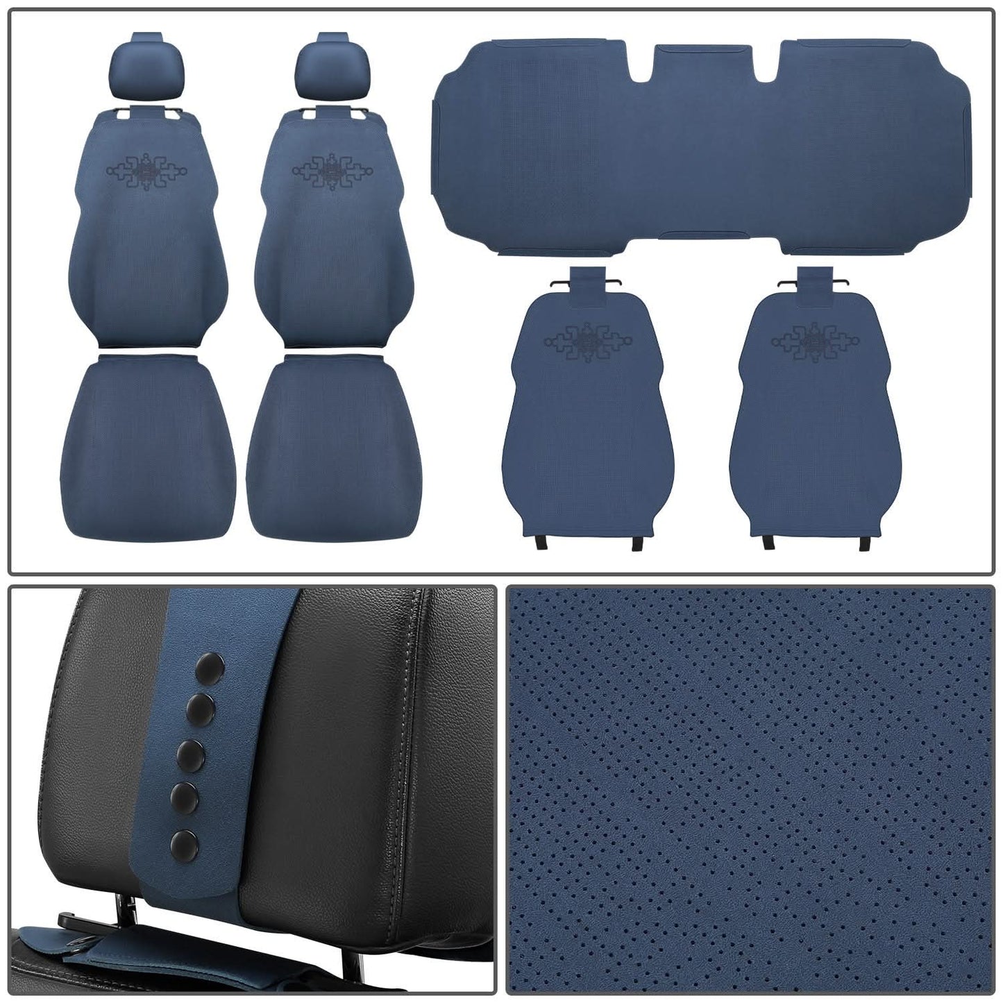 Protex Plus Navy Blue Full Set Seat Covers