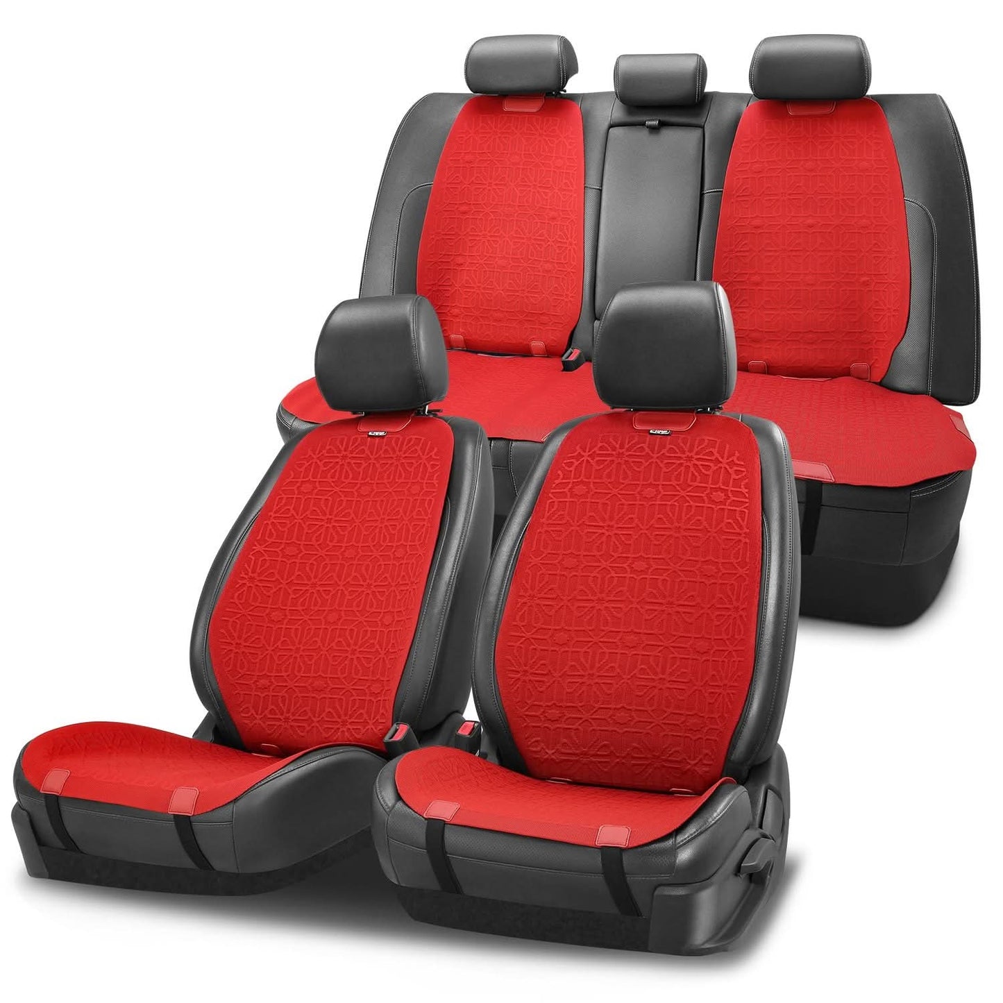 Protex Series Full Set Seat Covers - Red