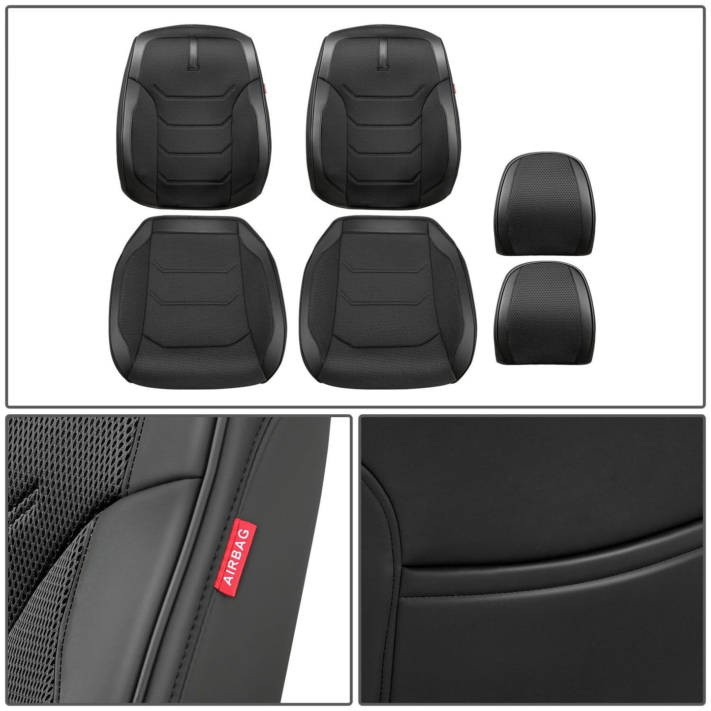Sport Series Front Row Seat Covers - Black