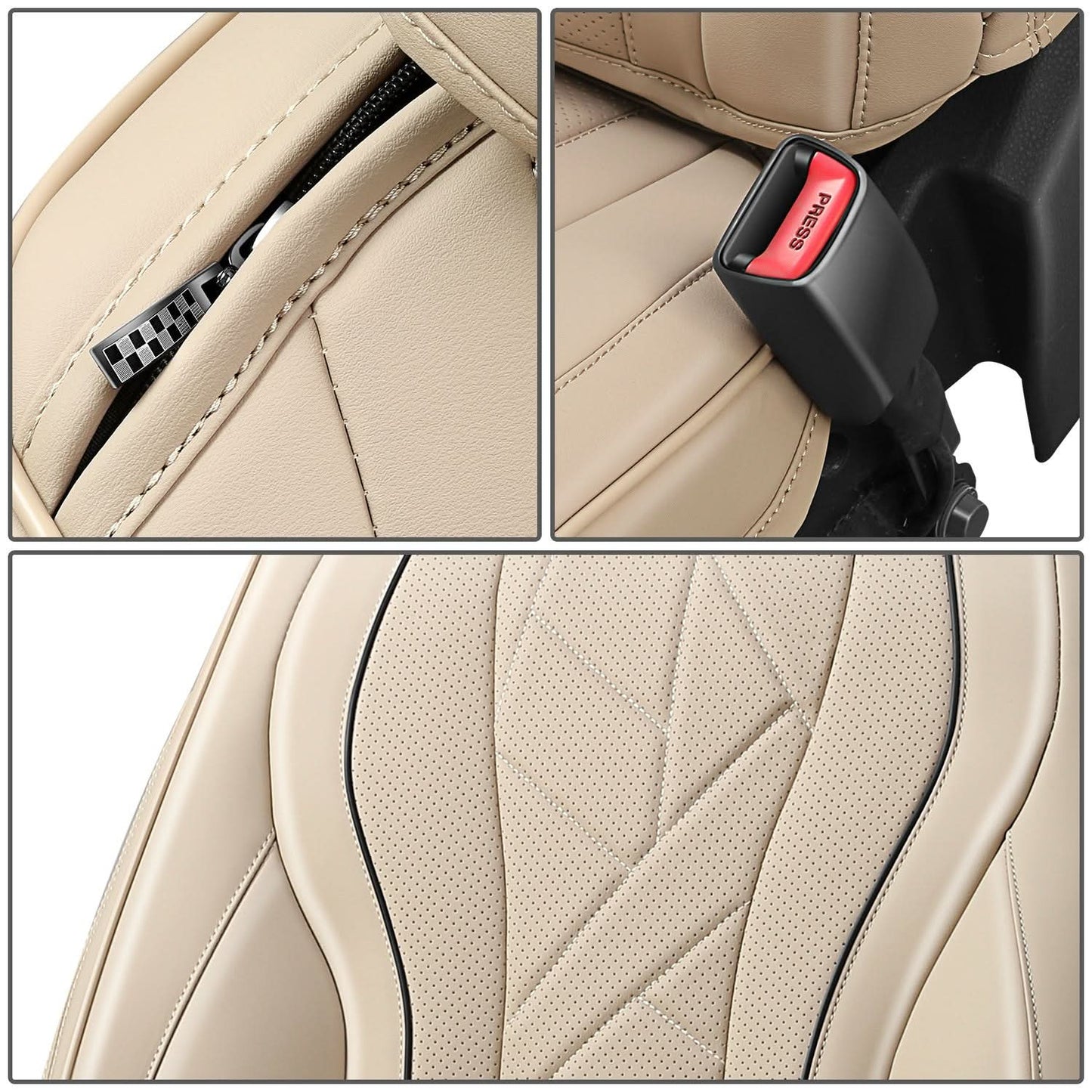 Touring Series Front Row Seat Covers - Beige