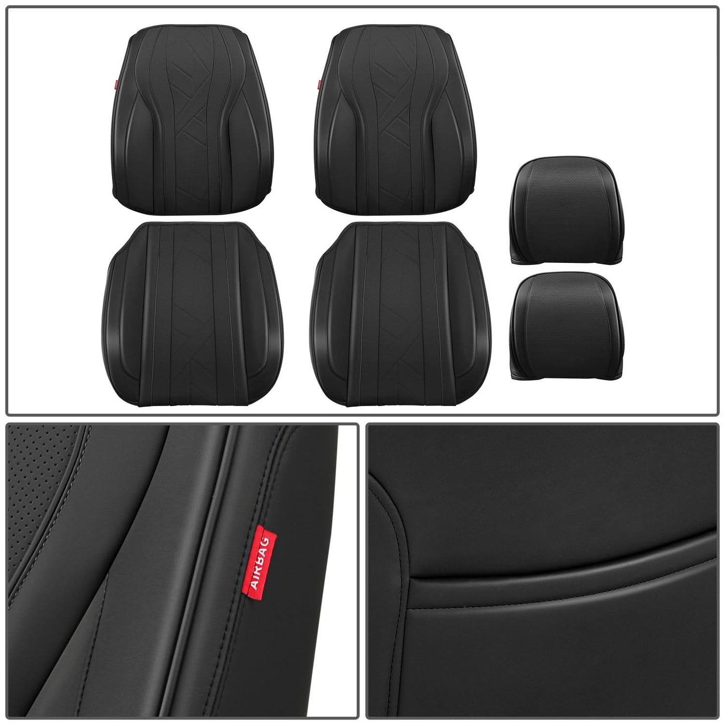 Touring Series Front Row Seat Covers - Black