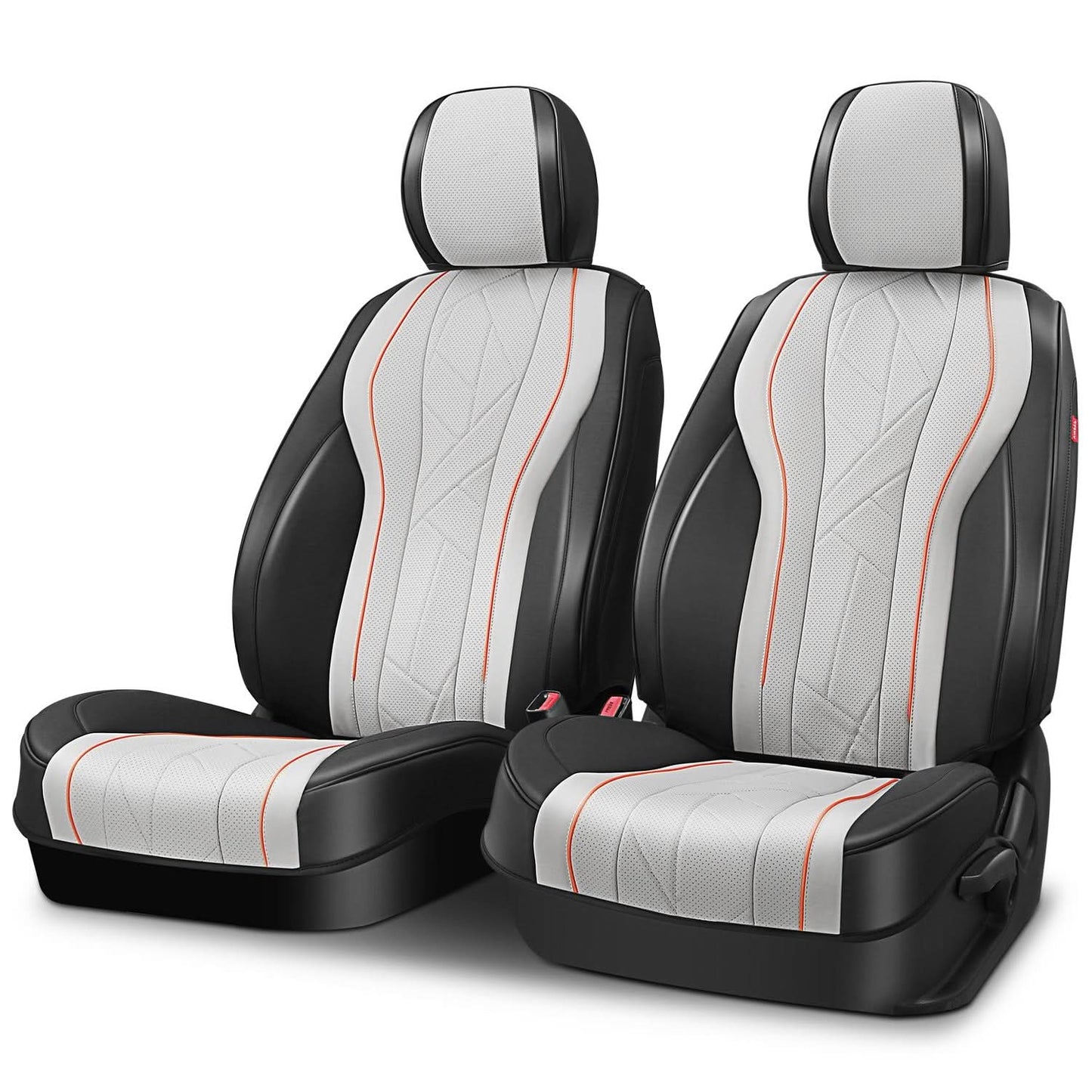 Touring Style Front Row Seat Covers Set - Black/Grey