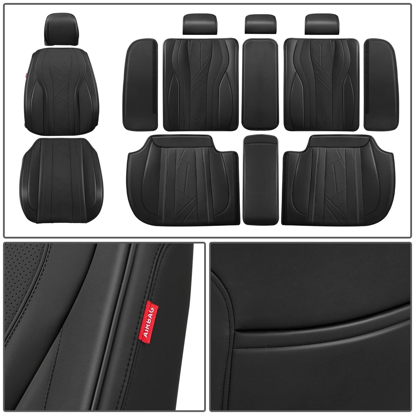 Touring Series Full Set Seat Covers - Black
