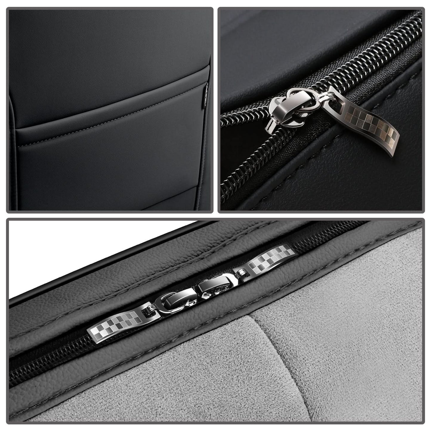 Voris Style Front Row Seat Covers - Black/Grey