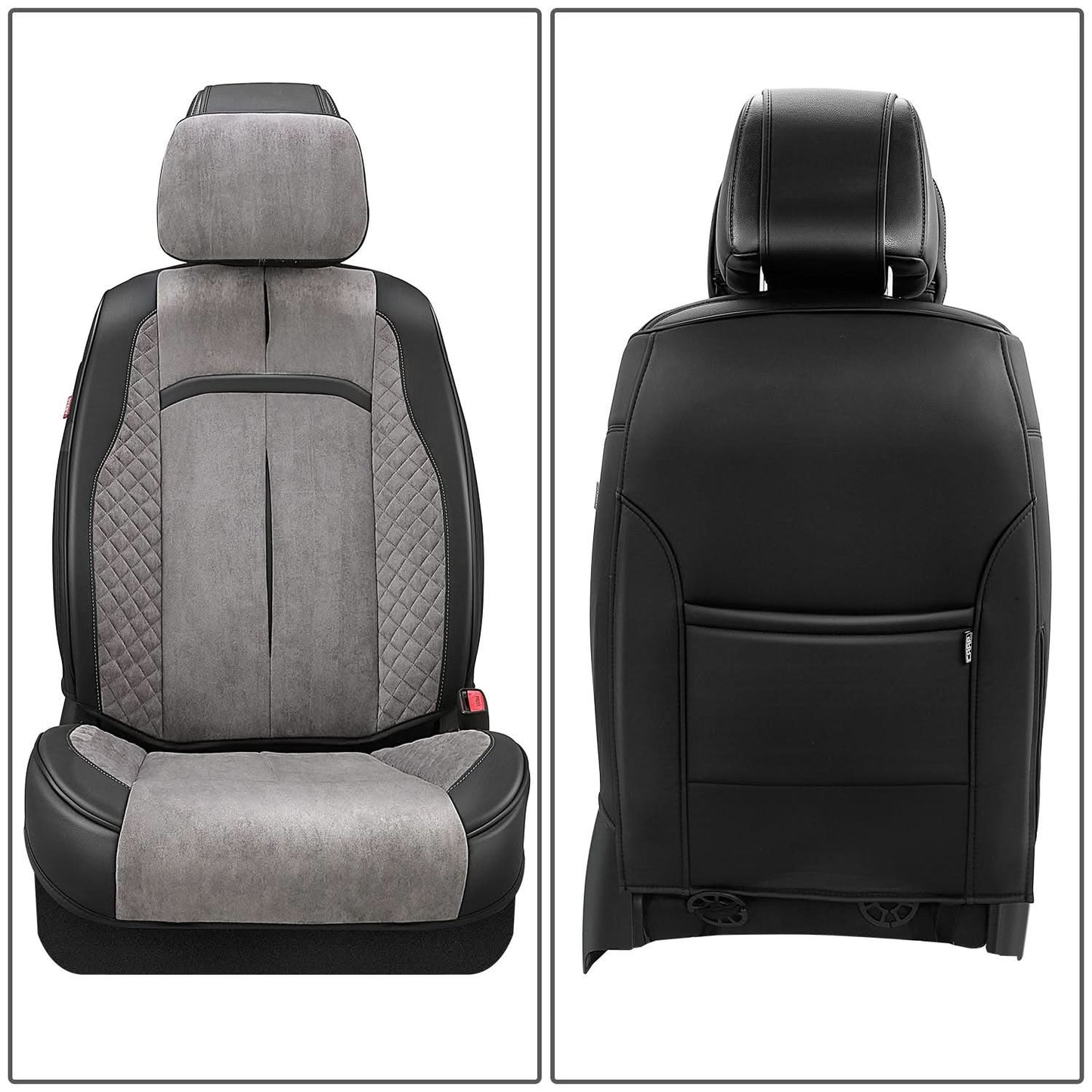 Voris Style Full Set Seat Covers - Black/Grey
