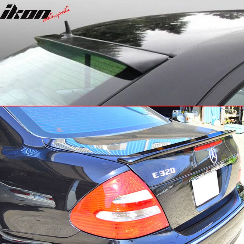 Fits 03-05 Benz W211 L Type Trunk Spoiler & Roof Wing ABS