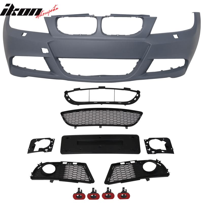 2009-2011 BMW E90 LCI M-T Msport Front Bumper Cover Fog Lights Pair PP