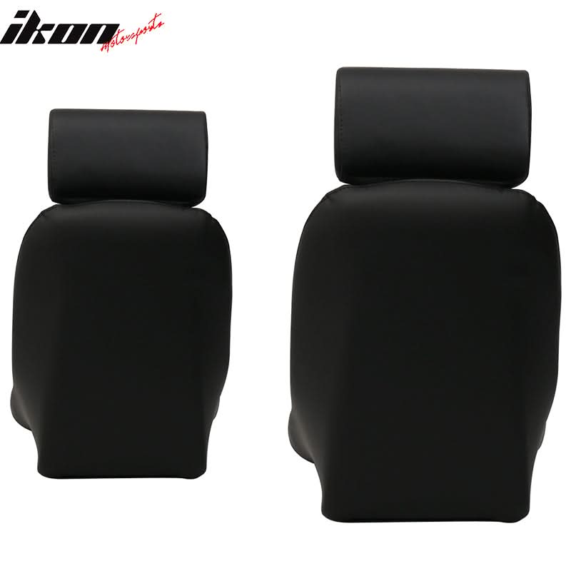 Pair Classic Bucket Single Seat With Slidersin Black Faux Leather PU