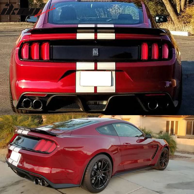 2015-2017 Ford Mustang Rear Bumper Diffuser w/ Dual Exhaust Pipes