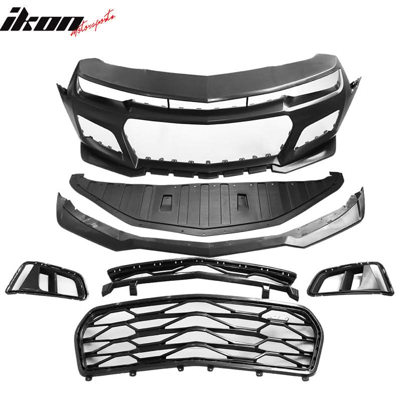 2010-2013 5TH to 6TH Gen Camaro ZL1 Front Bumper + Headlights + DRL