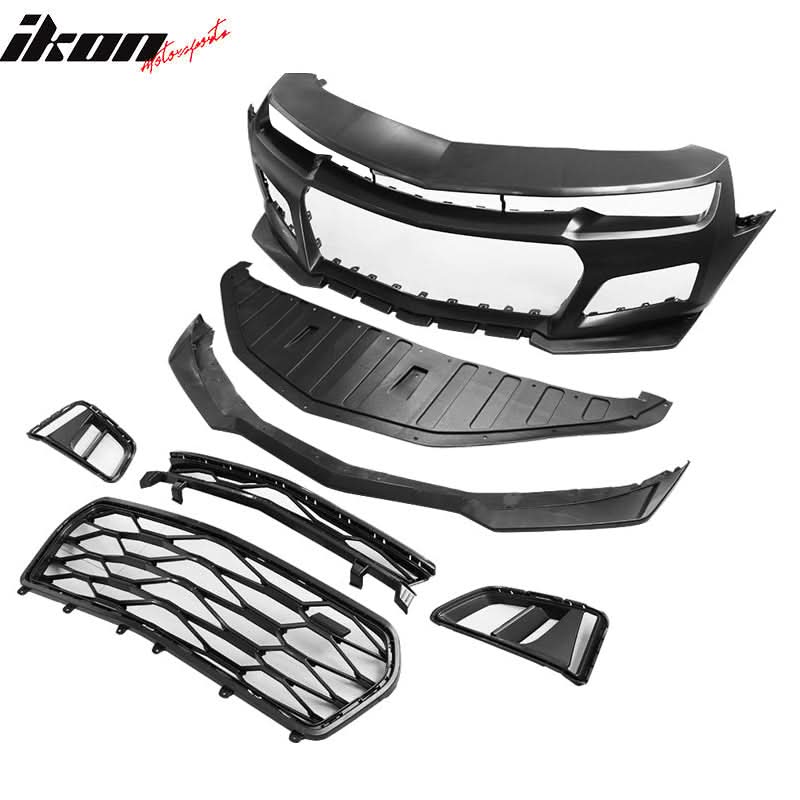 2010-2013 5TH to 6TH Gen Camaro ZL1 Front Bumper + Headlights + DRL