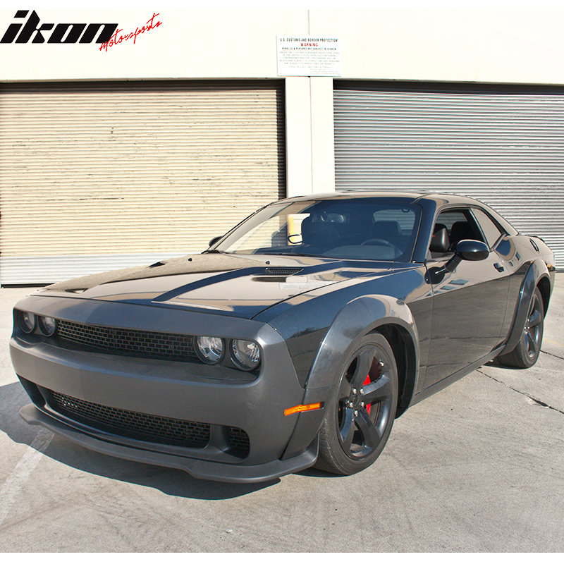 Fits 08-14 Dodge Challenger Front Bumper & SRT Front Lip & Headlights