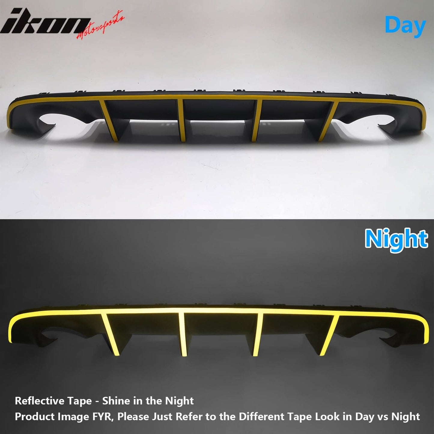2012-2014 Charger SRT8 V2 Style Rear Diffuser w/ Reflective Tape
