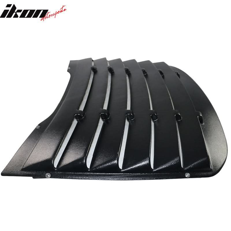 2015-2023 Ford Mustang V Style Matte Black Rear Side Window Louver ABS