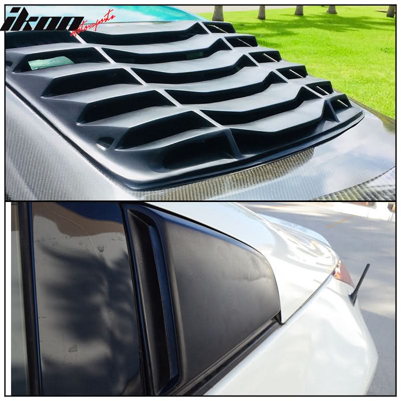 2003-2008 Nissan 350Z Black Rear Window Louver Side Vent ABS Plastic