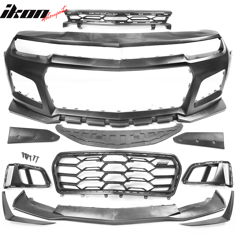 2014-2015 Chevy Camaro 1LE Style Front Bumper Cover w/ Amber Fog Light