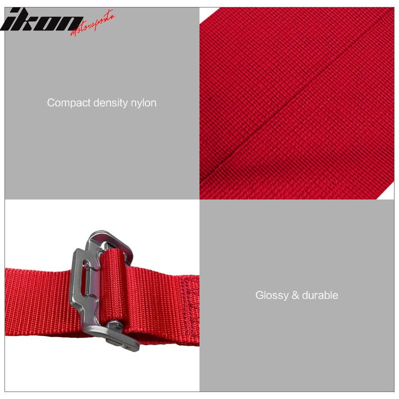 5 Point Red Go-kart UTV ATV Racing Harness Buckle Seat Belt Nylon