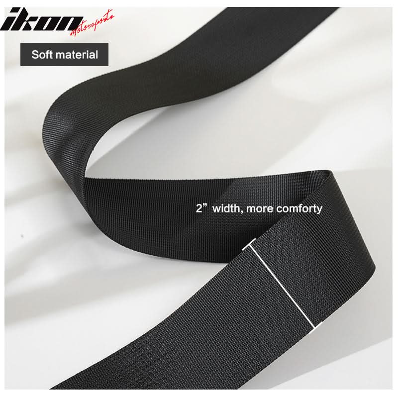 6 Point Black Go-kart UTV ATV Racing Harness Buckle Seat Belt Nylon