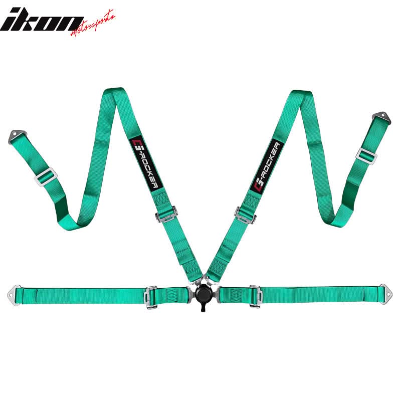 Universal O. Bezel Racing Seat Dual Slider Cam-lock Belt PU Carbon
