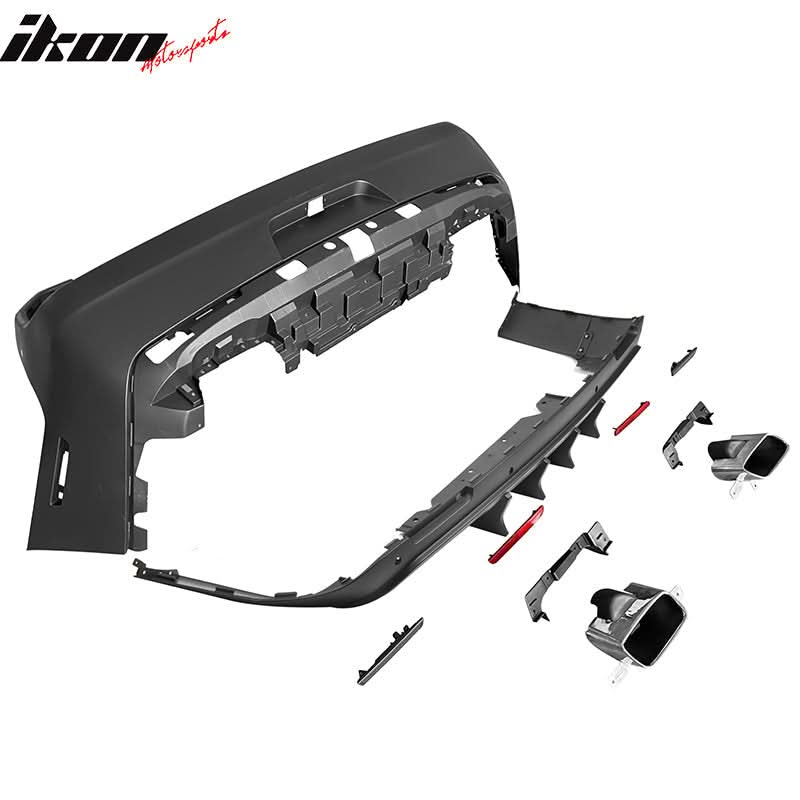 2008-2014 Challenger Front+Rear Bumper Cover+Fender Flares+V3 Diffuser