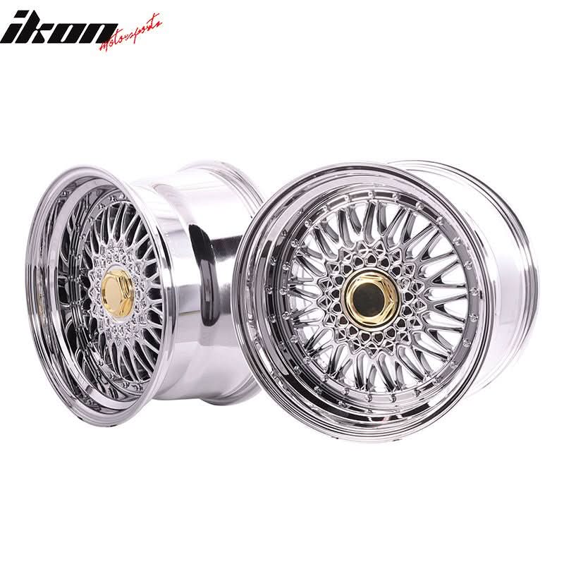 (2) 17X10 +25 5X100 / 5X114.3 Step Lip Deep Dish Mesh Wheels Rims