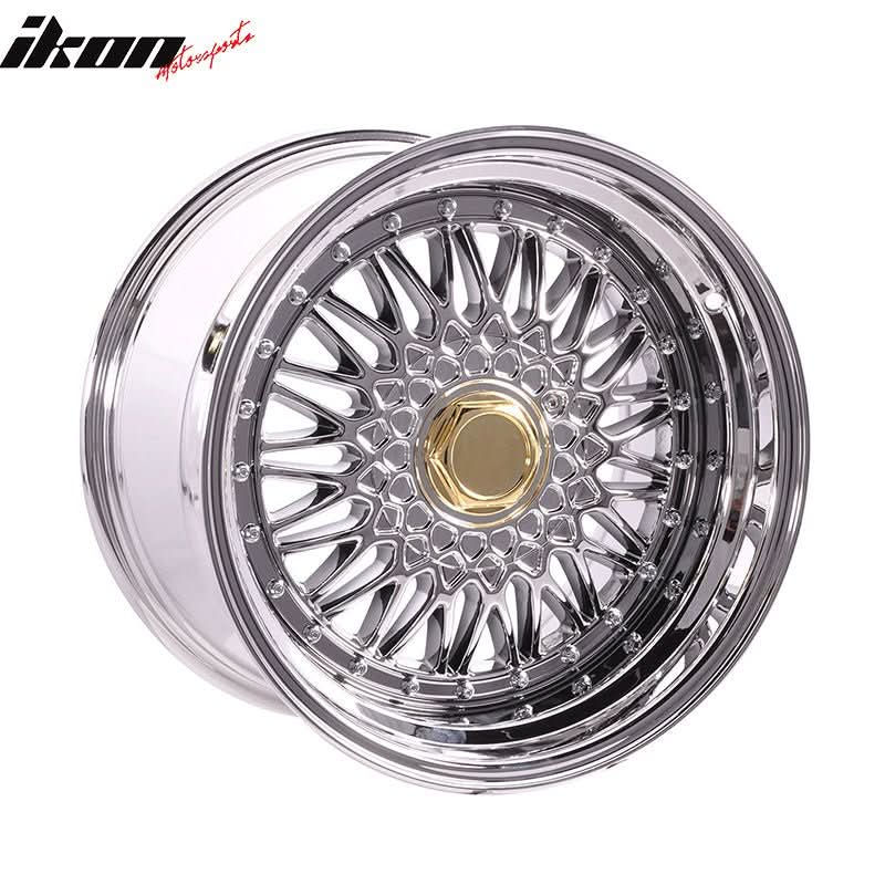 (2) 17X10 +25 5X100 / 5X114.3 Step Lip Deep Dish Mesh Wheels Rims