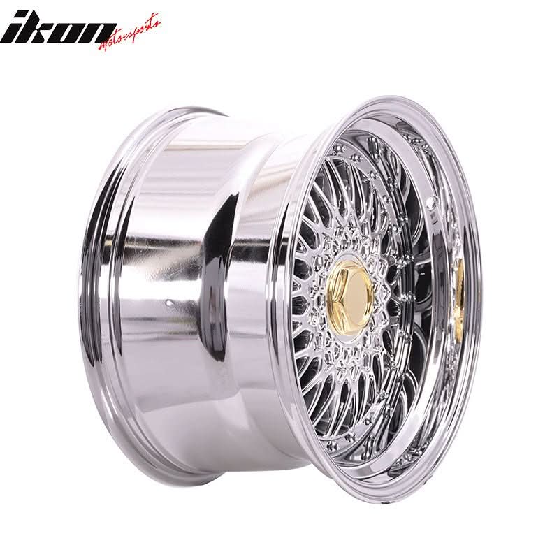 (2) 17X10 +25 5X100 / 5X114.3 Step Lip Deep Dish Mesh Wheels Rims